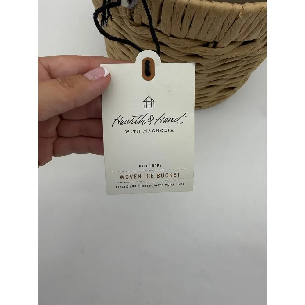 Hearth and Hand Woven Ice Bucket NWT
